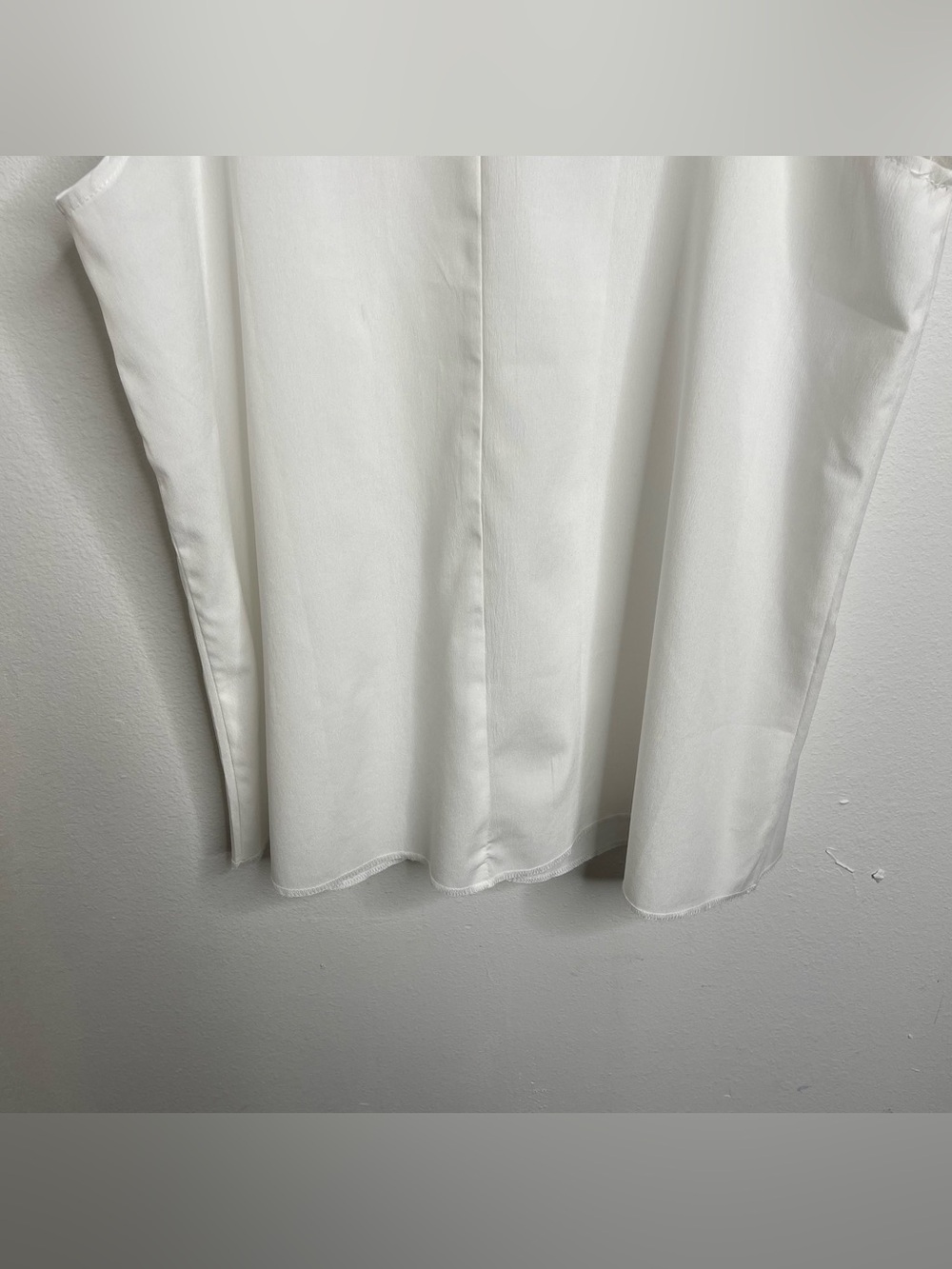 Free People FP One White Slip Cami Tunic Dress L Made in India Sheer Deep V Neck - Picture 15 of 16